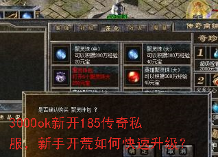 3000ok新开185传奇私服,新手开荒如何快速升级? 3000ok新开185传奇私服,新手开荒如何快速升级?