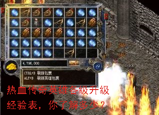 热血传奇英雄各级升级经验表,你了解多少? 热血传奇英雄各级升级经验表,你了解多少?