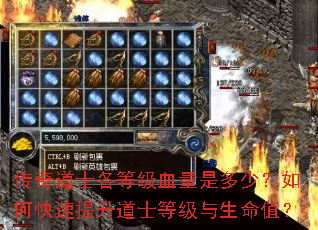 传奇道士各等级血量是多少?如何快速提升道士等级与生命值? 传奇道士各等级血量是多少?如何快速提升道士等级与生命值?