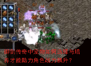 御剑传奇中宠物如何选择与培养才能助力角色战力飙升? 御剑传奇中宠物如何选择与培养才能助力角色战力飙升?