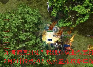 如何彻底封挂?戦狼单职业微变打金新时代2月21日9点30开放公益服攻略详解 如何彻底封挂?戦狼单职业微变打金新时代2月21日9点30开放公益服攻略详解