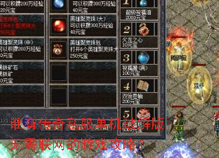 谁有传奇私服单机破解版无需联网的游戏攻略? 谁有传奇私服单机破解版无需联网的游戏攻略?