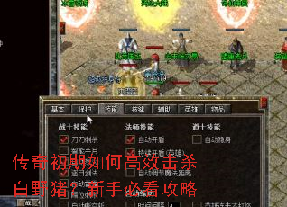 传奇初期如何高效击杀白野猪?新手必看攻略 传奇初期如何高效击杀白野猪?新手必看攻略