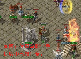 如何在传奇单职业手机版中高效打金? 如何在传奇单职业手机版中高效打金?