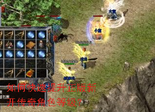 如何快速提升正版新开传奇角色等级? 如何快速提升正版新开传奇角色等级?