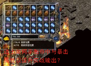 道士如何平衡命中与暴击属性以提升实战输出? 道士如何平衡命中与暴击属性以提升实战输出?